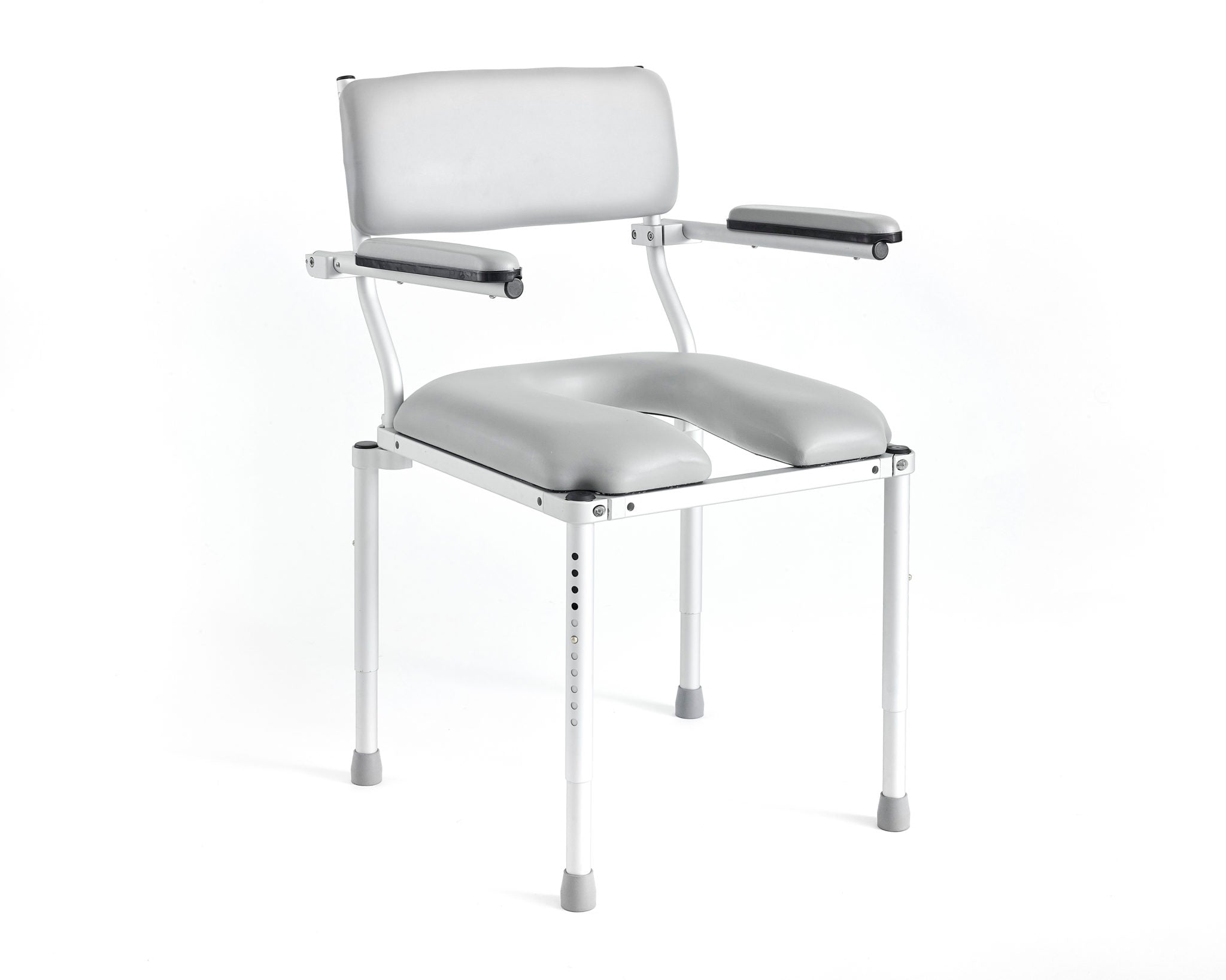 Nuprodx Stationary commode seat, shower chair, and tub transfer bench with a larger seating area MC3200