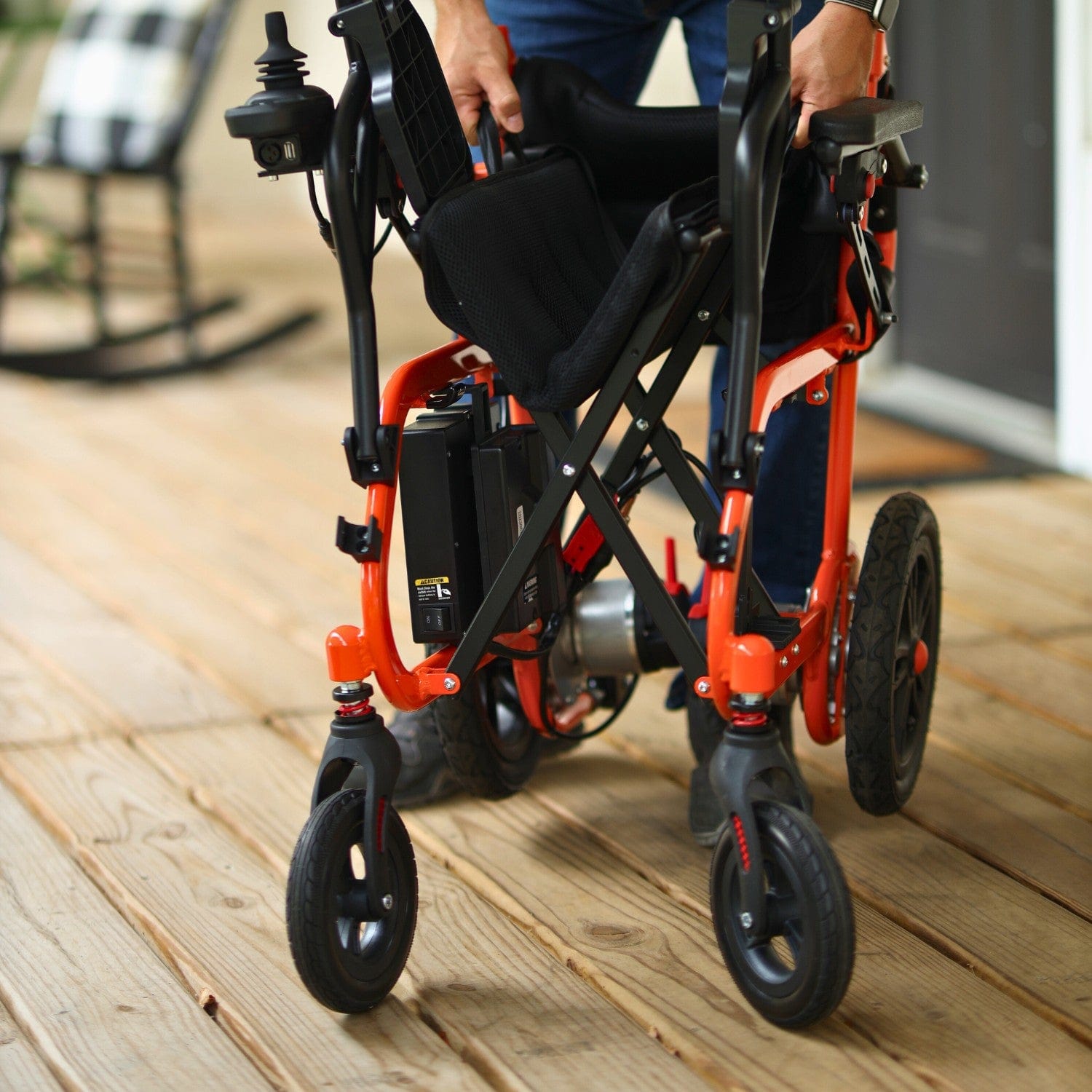 SuperHandy GoRide Electric Wheelchair - 24V 6Ah Battery, 220Lbs Max Weight GUT155